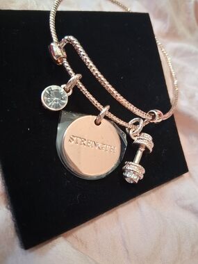 Mary Kay Rose Gold Tone Strength Charm Bracelet Set